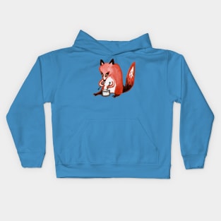 Drumming Fox Kids Hoodie